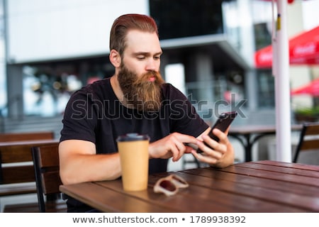 Stock fotó: Businessman Sending A Text Message