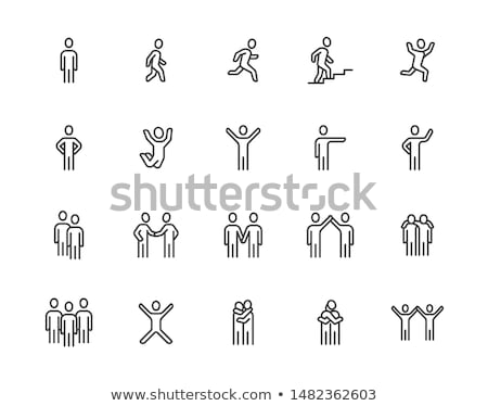 Foto stock: High Jump Line Icon