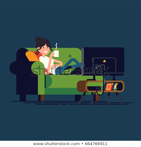 Stock photo: Tv Screen With Adult Content Icon