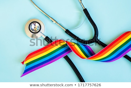 Сток-фото: Lgbtq Flag Ribbon Isolated Pride Lgbt Symbol Tape Gay Rainbo