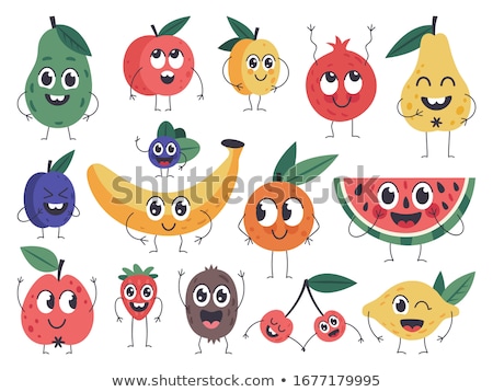 Stock fotó: Happy Green Watermelon Fresh Fruit Cartoon Mascot Character With Open Arms