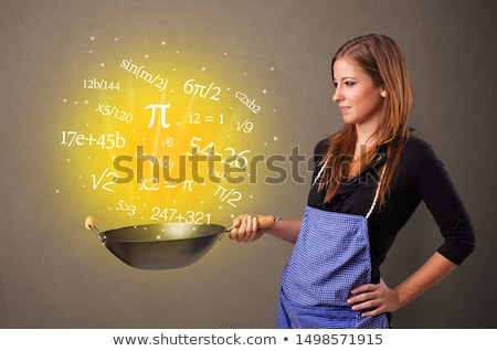 Stockfoto: Cooking Numbers In Wok