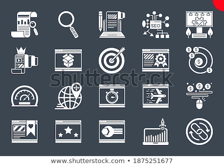 Foto stock: Airplane Related Vector Glyph Icon