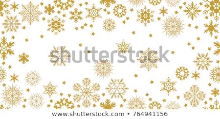 Foto stock: Christmas Snowflake Seamless Pattern With Tiled Falling Snow