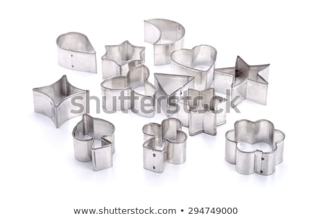 Foto stock: Stainless Steel Molds Pattern For Baking Christmas Cookies