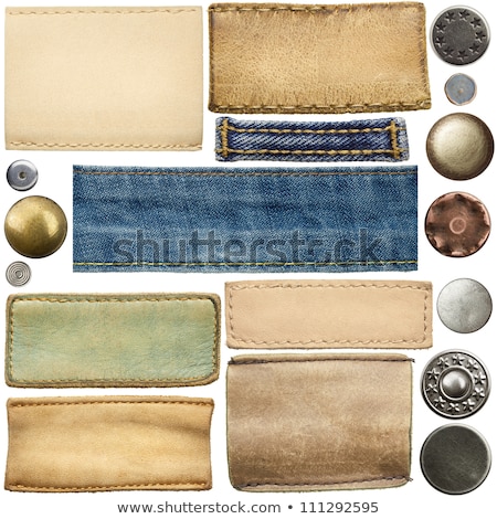 Blank Leather Label On Blue Jeans [[stock_photo]] © donatas1205