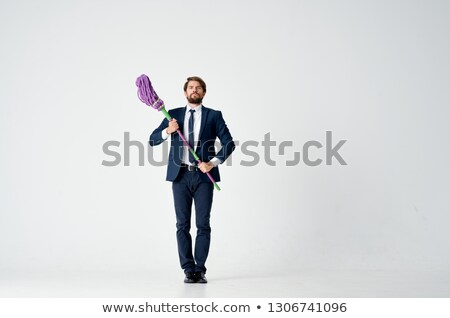 ストックフォト: Businessman With A Mop