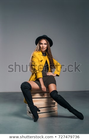 Foto stock: Blonde Woman Wearing Warm Clothes