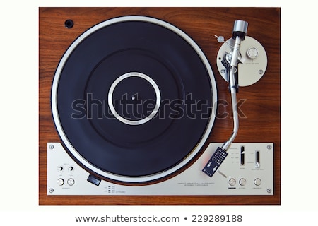 Foto stock: Vinyl Analog Record Player Cartridge And Lp