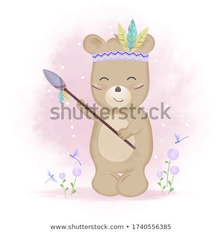 Sweet Bear And Crayons Stock fotó © Kheat
