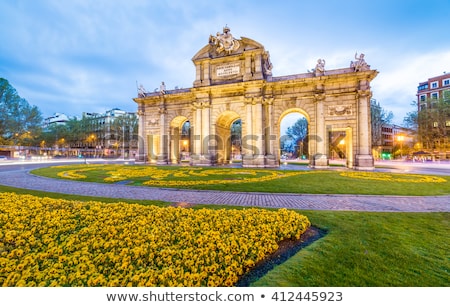 View Of Famous Puerta De Alcala Stock fotó © LucVi