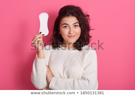 Stock fotó: Woman Holding Sanitary Pad