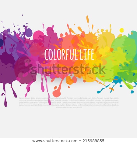 ストックフォト: Abstract Bright Color Banner With Blots