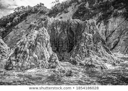 Stock photo: Landscape Seascape Of Jagged And Rugged Rocks On Coastline With