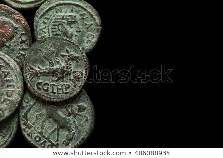 Foto stock: Ancient Coins Of Different Metals