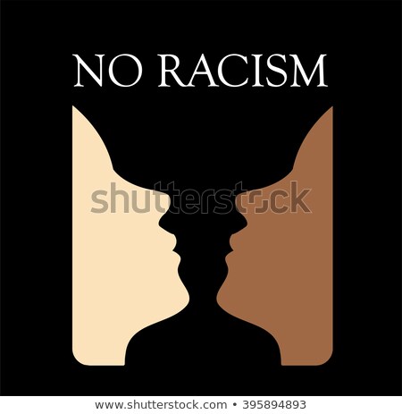 Stock fotó: No Racism With Rubins Vase