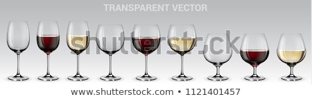 Foto stock: Empty Wine Glass Isolated On Black Background