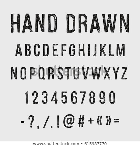 Stock fotó: Hand Drawn Grunge Alphabet