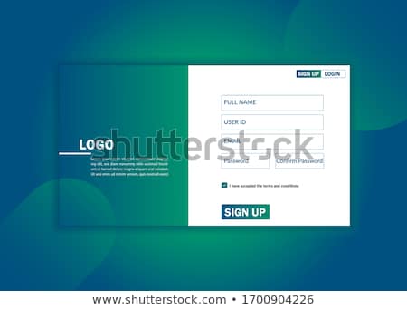 ストックフォト: Creative Login Form Ui Template For Your Web Or App Design