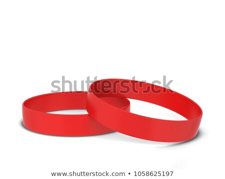 Foto stock: Two Silicone Bracelets 3d Rendering