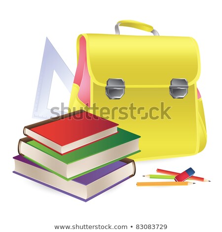 Zdjęcia stock: Satchel And School Supplies For Students Lessons