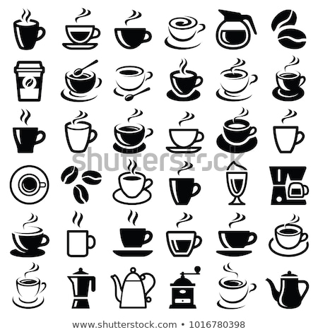[[stock_photo]]: Espresso Coffee Cup And Coffee Pot