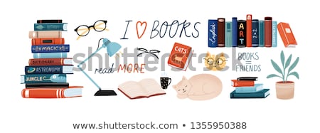 Stock fotó: Books Vector Illustration