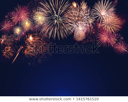 Foto d'archivio: Red And Gold Fireworks