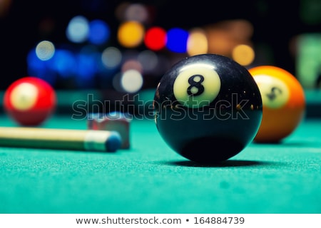 Foto stock: Pool Table With Balls