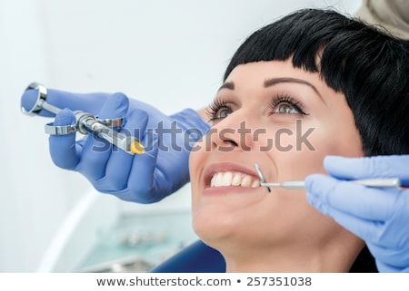 Stok fotoğraf: Anesthesia Dentist Makes