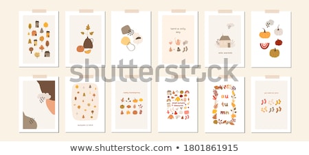 Stockfoto: Autumn Poster With Leaves