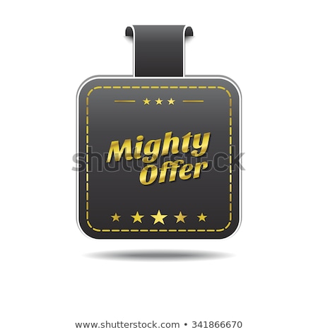 Stock photo: Mighty Offer Golden Vector Icon Design