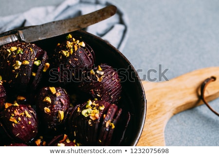 Stok fotoğraf: Baked Whole Beet With Olive Oil And Thyme