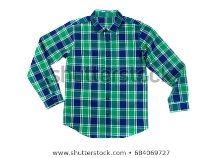 [[stock_photo]]: Close Up Of Checkered Shirt On White Background