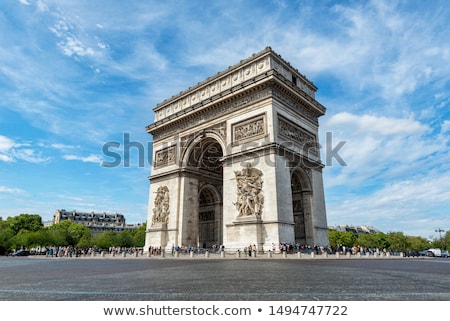 Сток-фото: Arc De Triomphe On Blue Sky In Paris