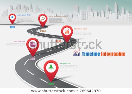 Stock photo: Business Road Milestone Map Background