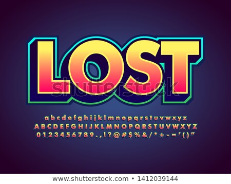 Stock foto: Yellow Outlined Font Letter I 3d