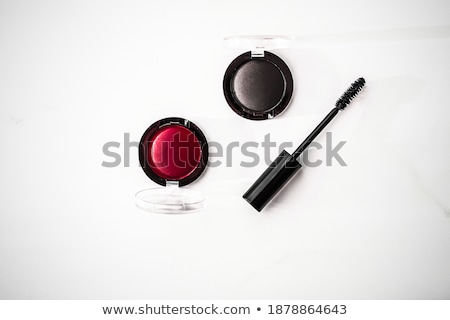 Stok fotoğraf: Eyeshadows Black Liner And Mascara On Marble Background Eye Sh