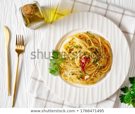 Сток-фото: Spaghetti With Garlic And Oil