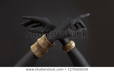 Stock fotó: Bracelet And Black Necklace