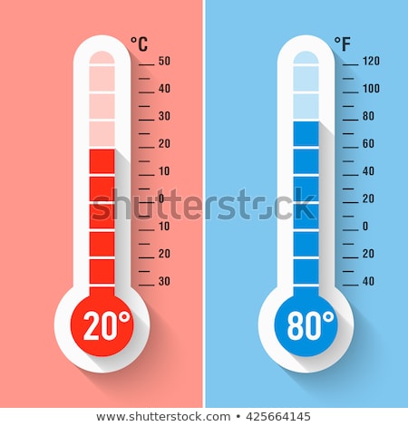 Foto stock: Thermometer Vector Celsius And Fahrenheit