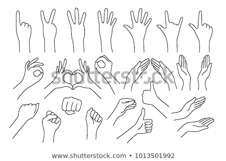 Stok fotoğraf: Outline Buttons Hand Drawing