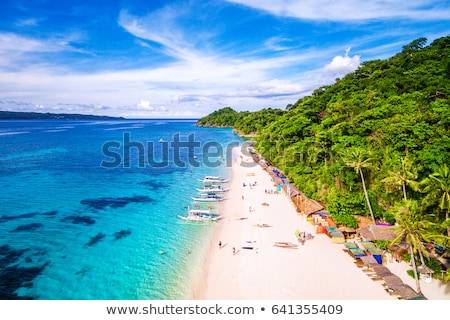 Foto stock: Puka Beach In Boracay Island Philippines