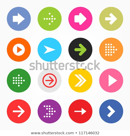 Stock fotó: At Circular Vector Blue Web Icon Button