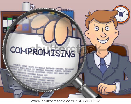 Stockfoto: Compromising Materials Through Magnifier Doodle Style