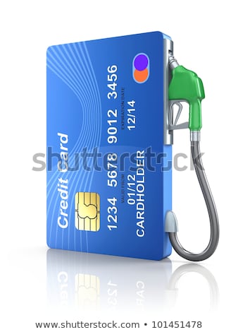 Stockfoto: Blue Credit Card With Gas Nozzle