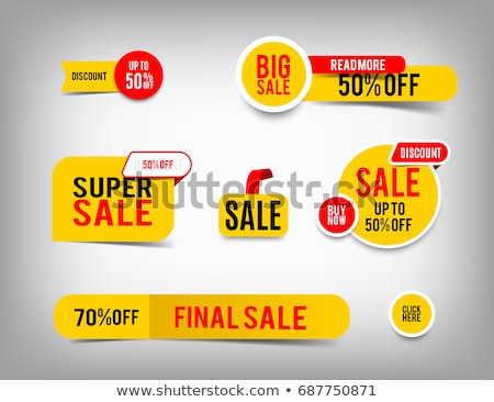Stock photo: Collection Of Special Colored Sale Tag Design Price Tag With Ri