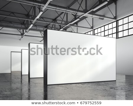 Foto d'archivio: Modern Loft Gallery With Blank Walls 3d Renedring