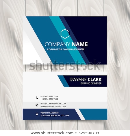 Stockfoto: Abstract Blue Stylish Business Card