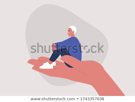 Foto stock: Ensando · en · el · hombre · melancólico